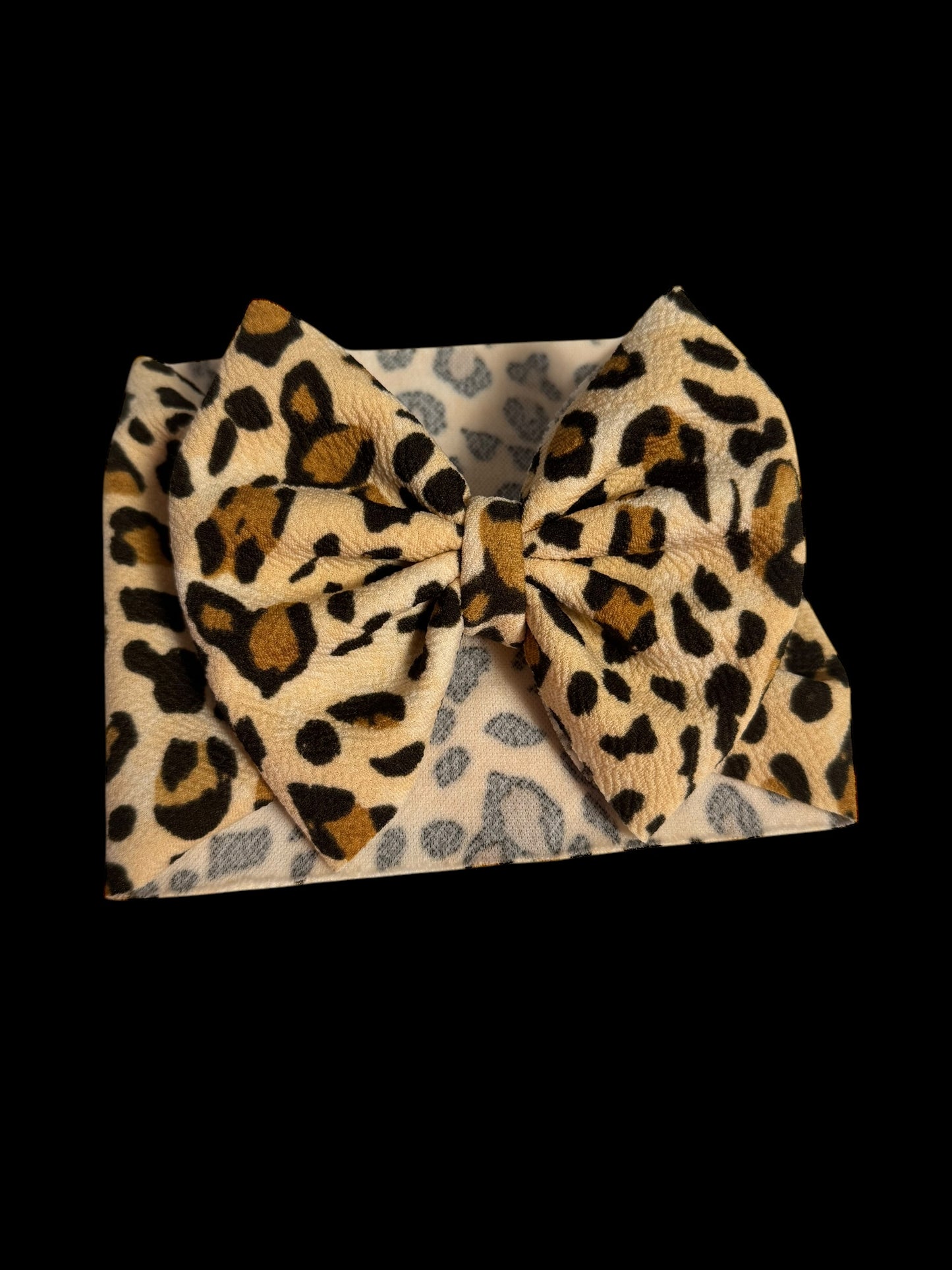 Cheetah headwrap bow