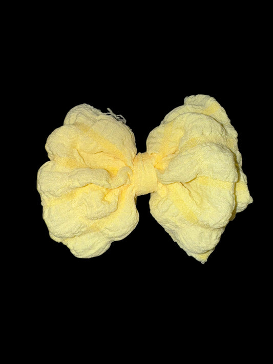 Yellow clip bow