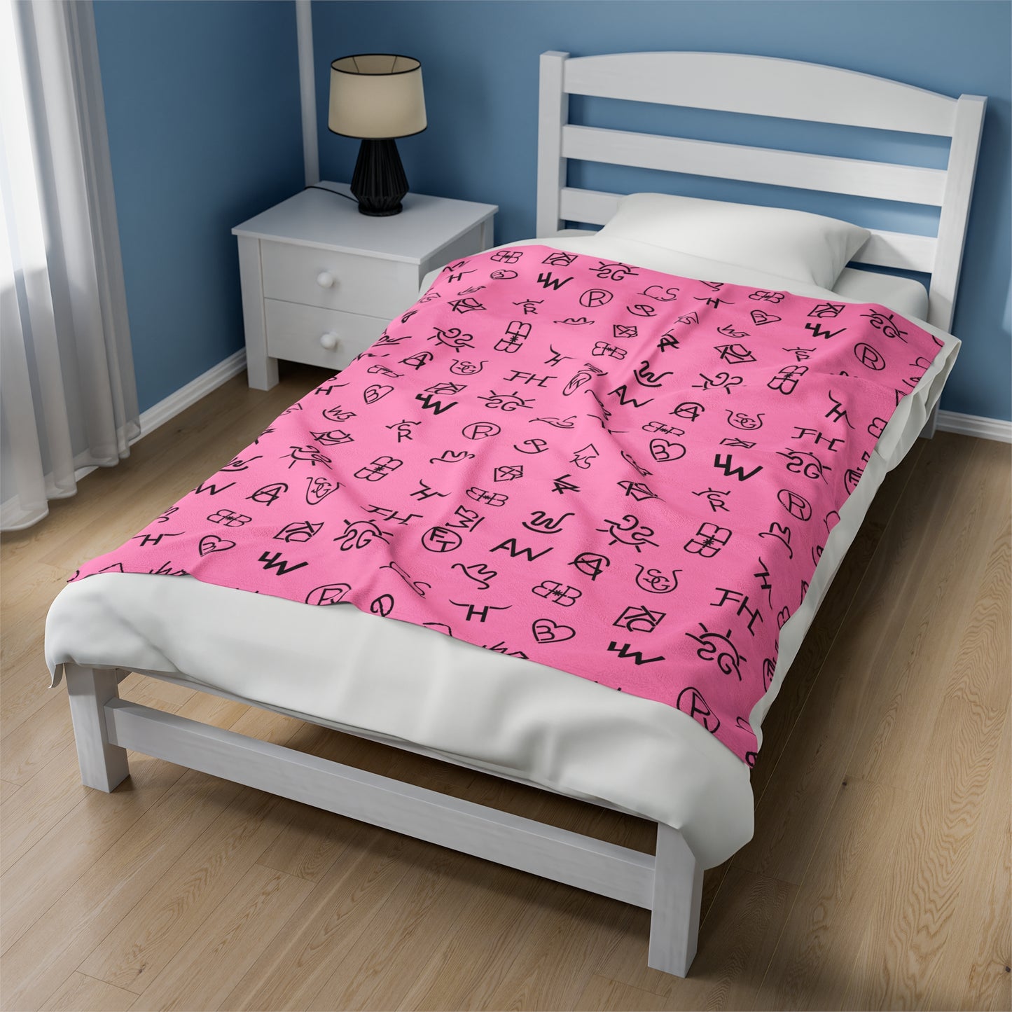 Pink Brands Velveteen Plush Blanket