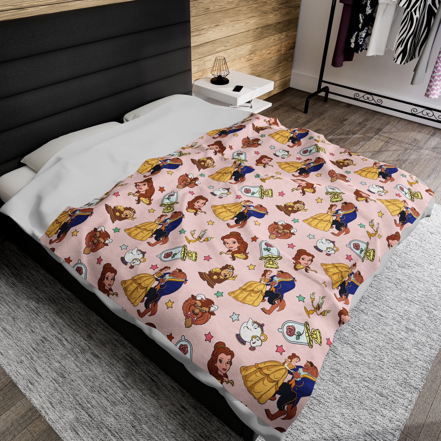 Beauty And The Beast Velveteen Plush Blanket