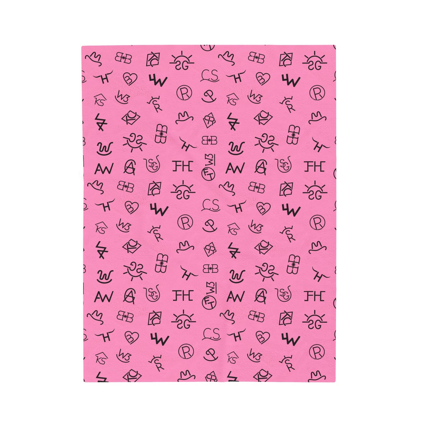 Pink Brands Velveteen Plush Blanket