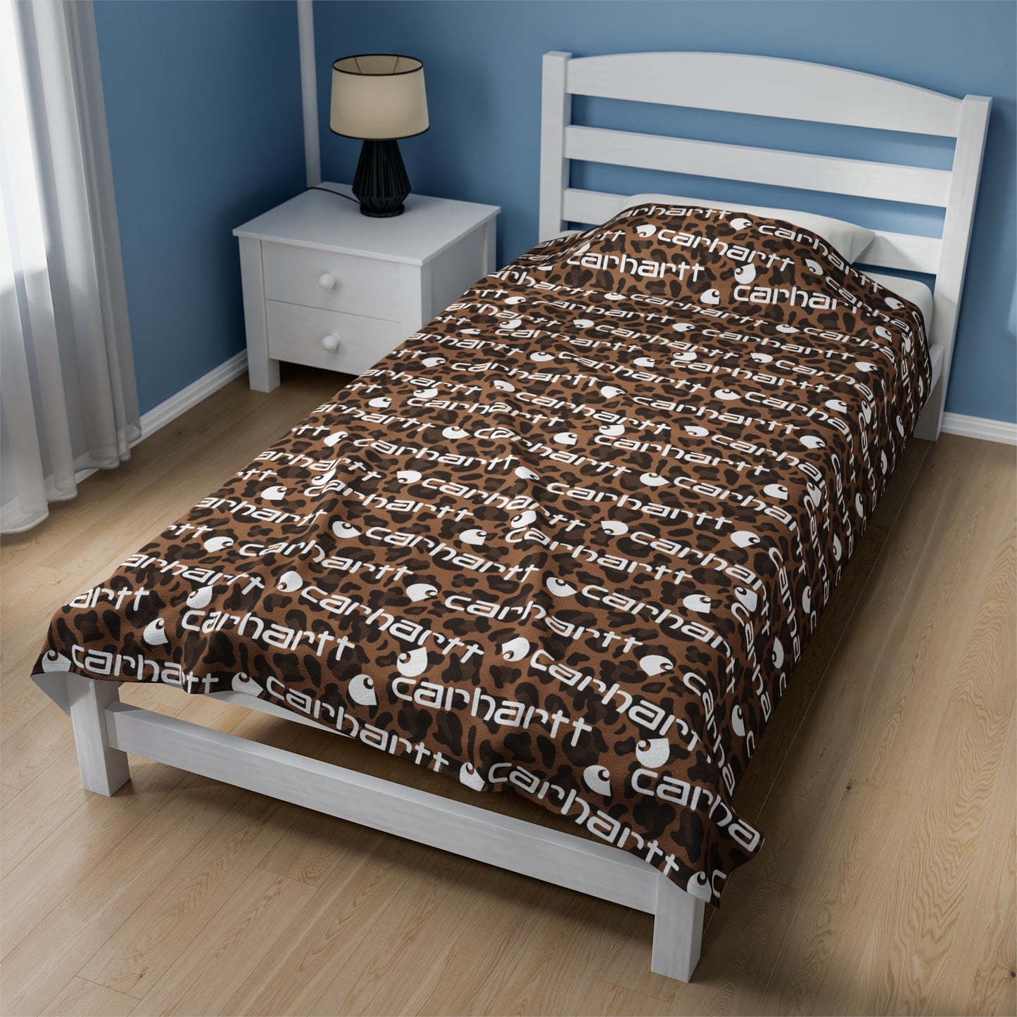 Cheetah Carhartt Velveteen Plush Blanket