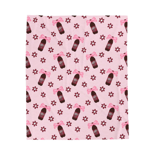 Dr Pepper Velveteen Plush Blanket