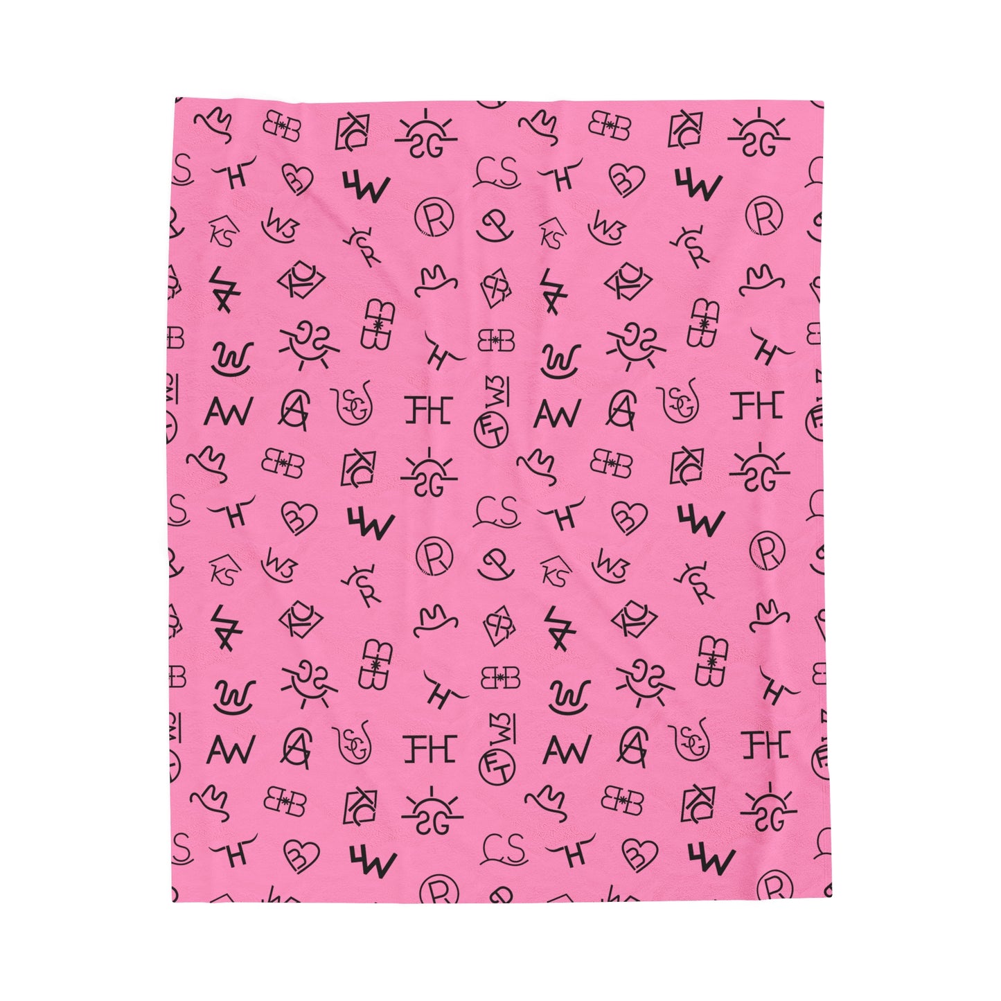 Pink Brands Velveteen Plush Blanket