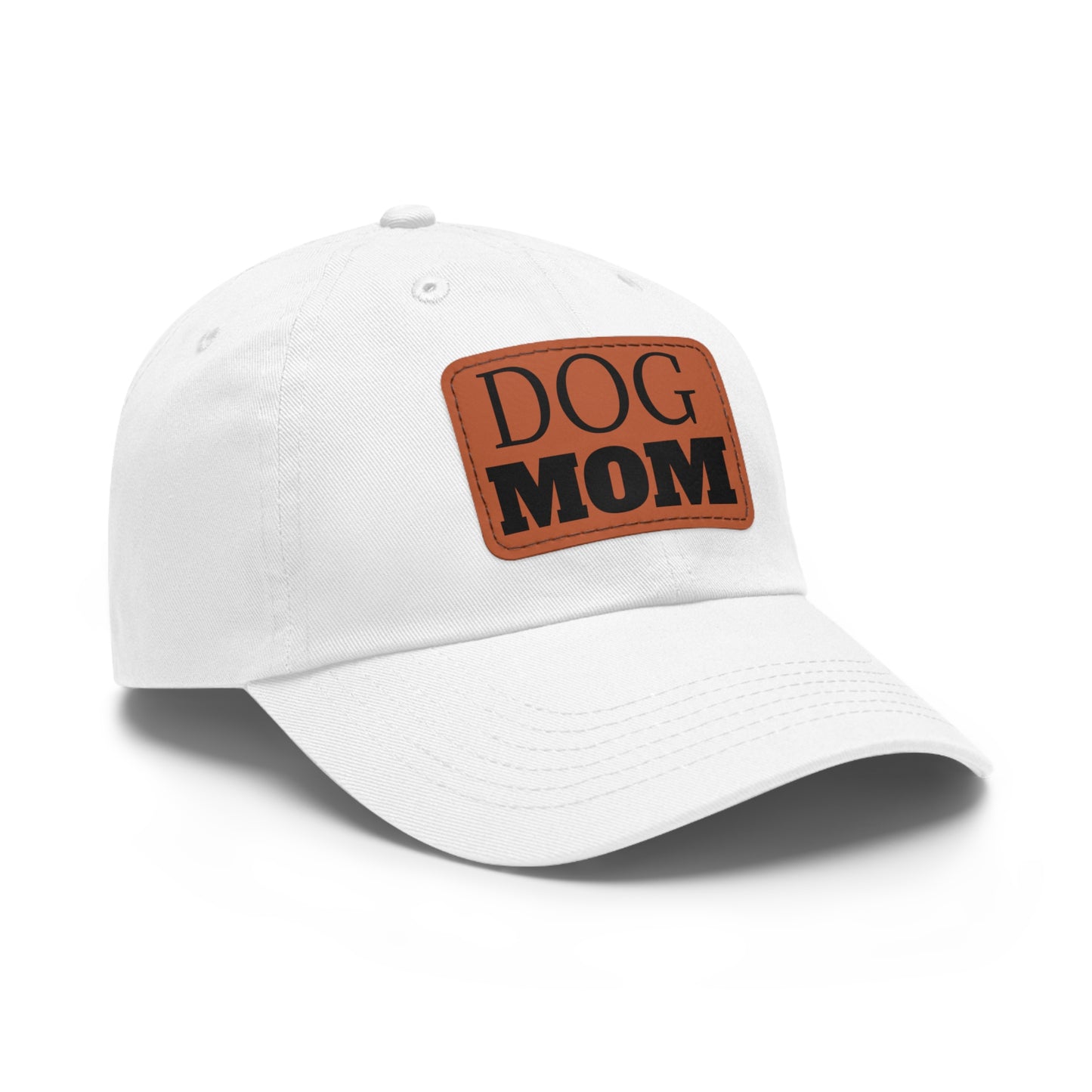 Dog Mom cap with Leather Patch