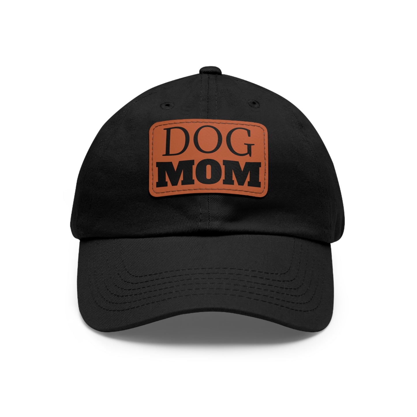 Dog Mom cap with Leather Patch