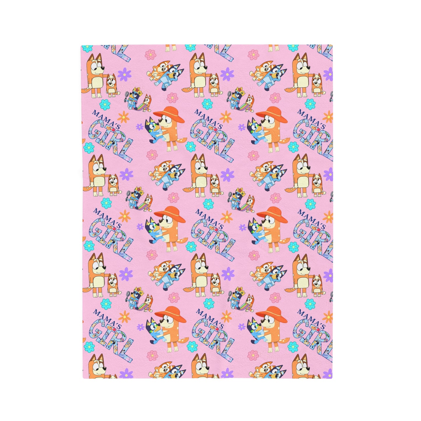 Bluey Mamas Girl Velveteen Plush Blanket