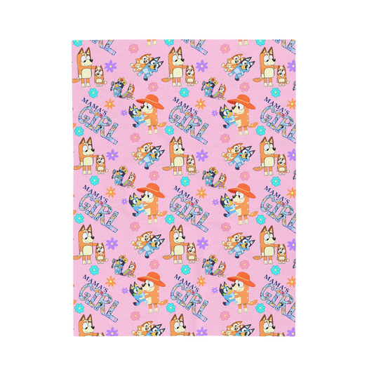 Bluey Mamas Girl Velveteen Plush Blanket