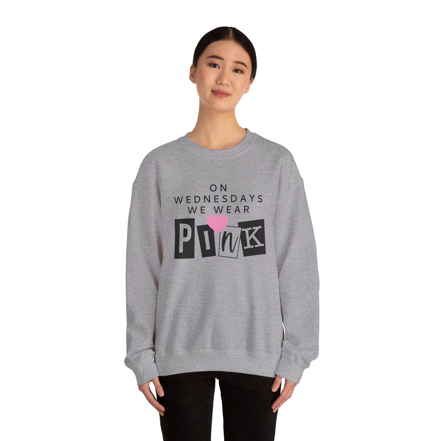 On Wednesdays We Wear Pink Adult Unisex Sweatshirt