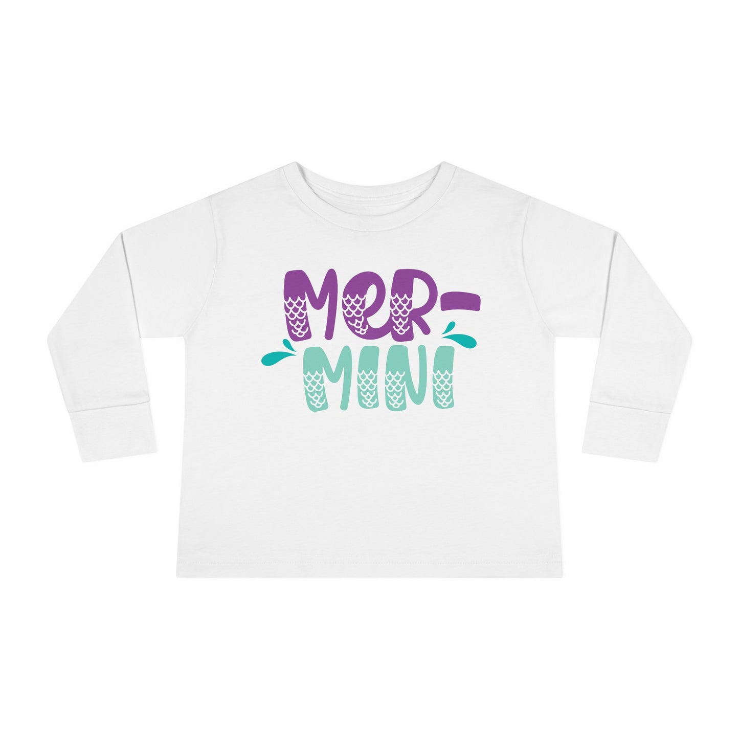 Mer Mini mermaid Toddler long sleeve tshirt