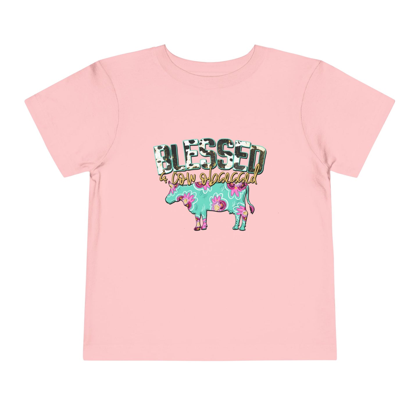 Blessed and cow obsessed toddler tshirt