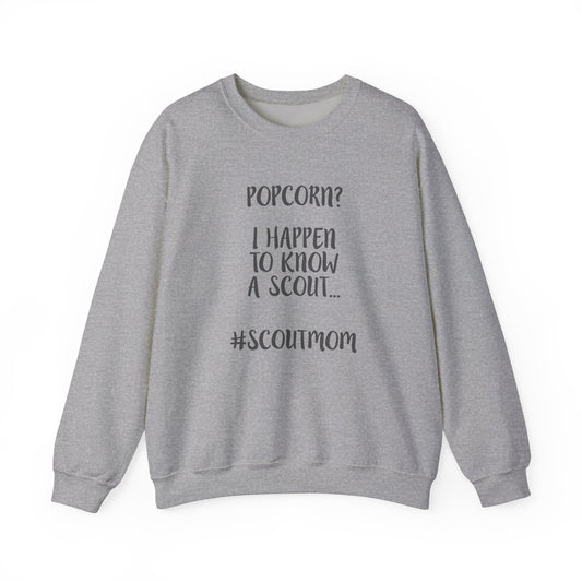 Popcorn scout mom unisex adult sweatshirt