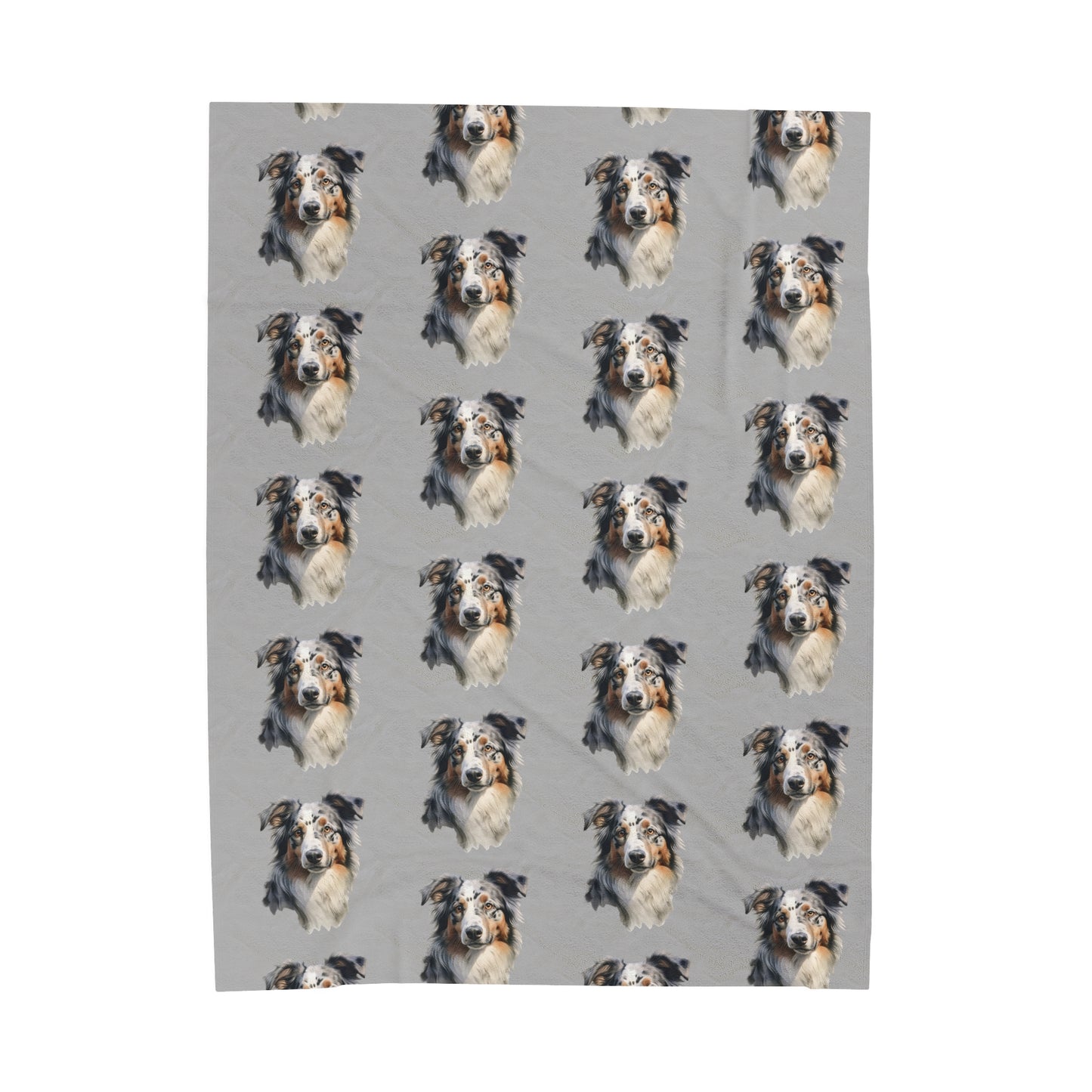 Australian Shepherd Aussie Velveteen Plush Blanket