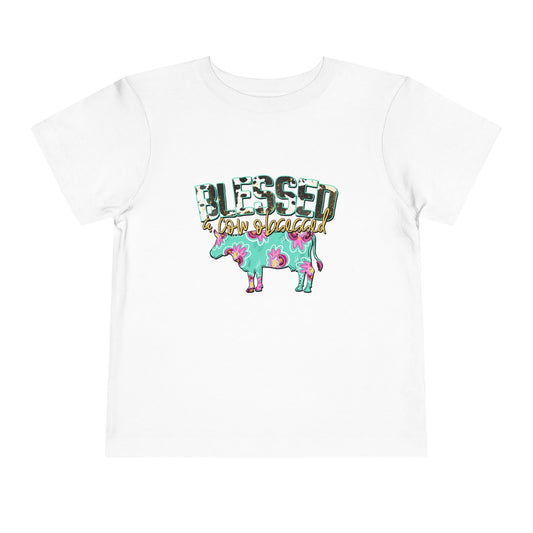 Blessed and cow obsessed toddler tshirt