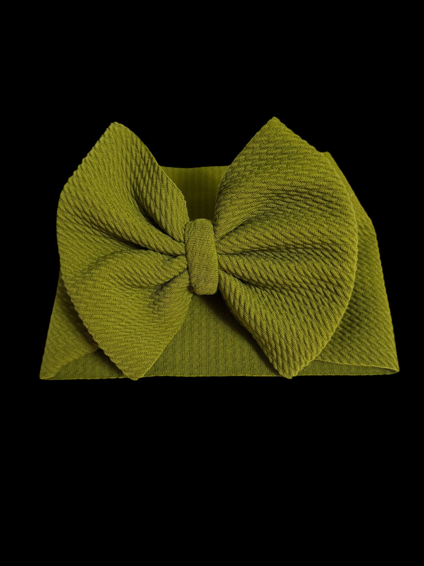 Green headwrap bow