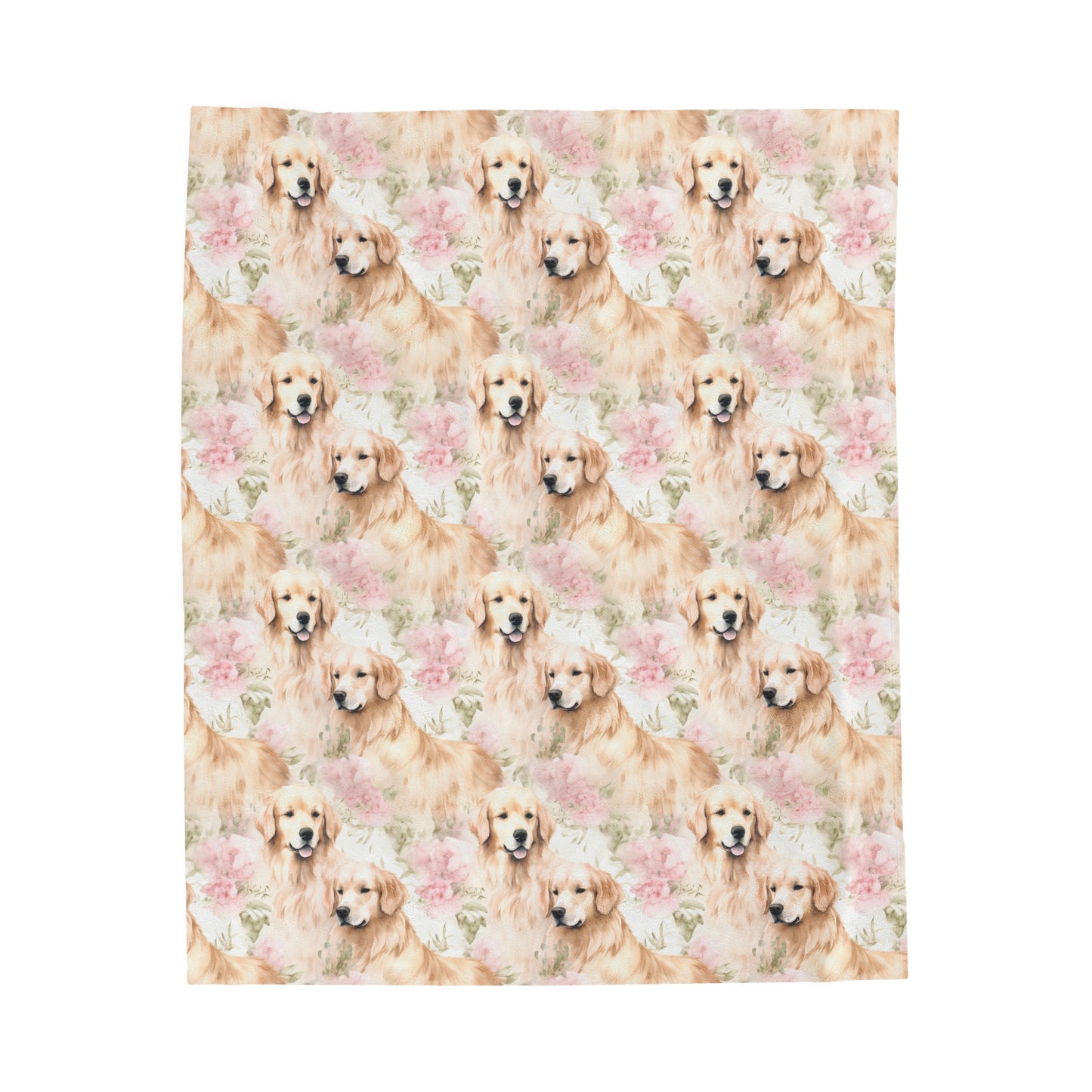 Golden Retriever Velveteen Plush Blanket