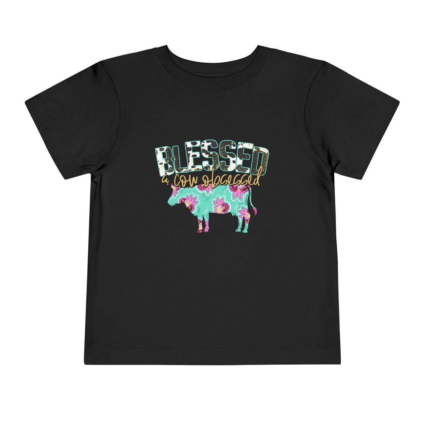 Blessed and cow obsessed toddler tshirt