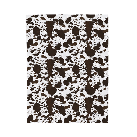 Cow Print Velveteen Plush Blanket