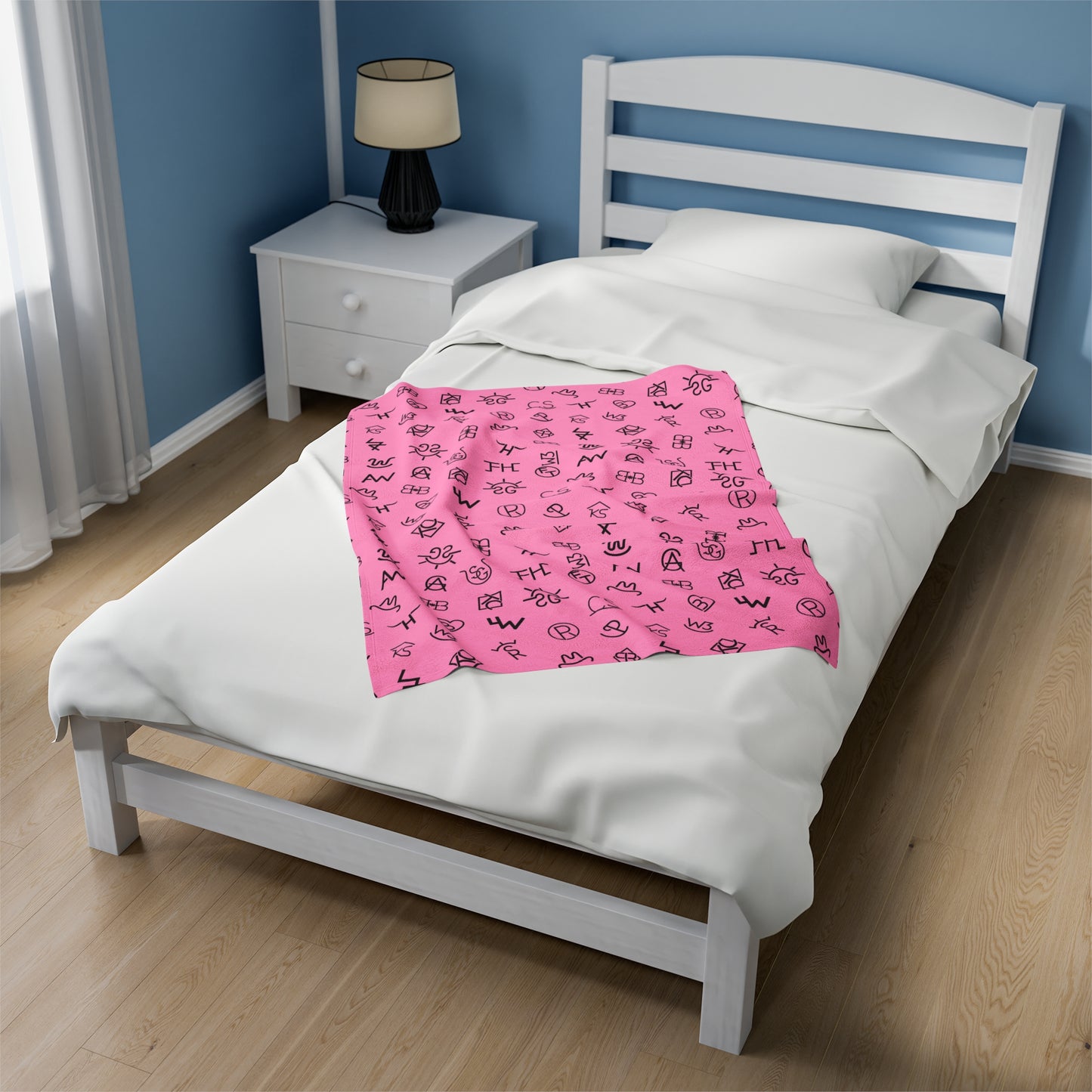 Pink Brands Velveteen Plush Blanket