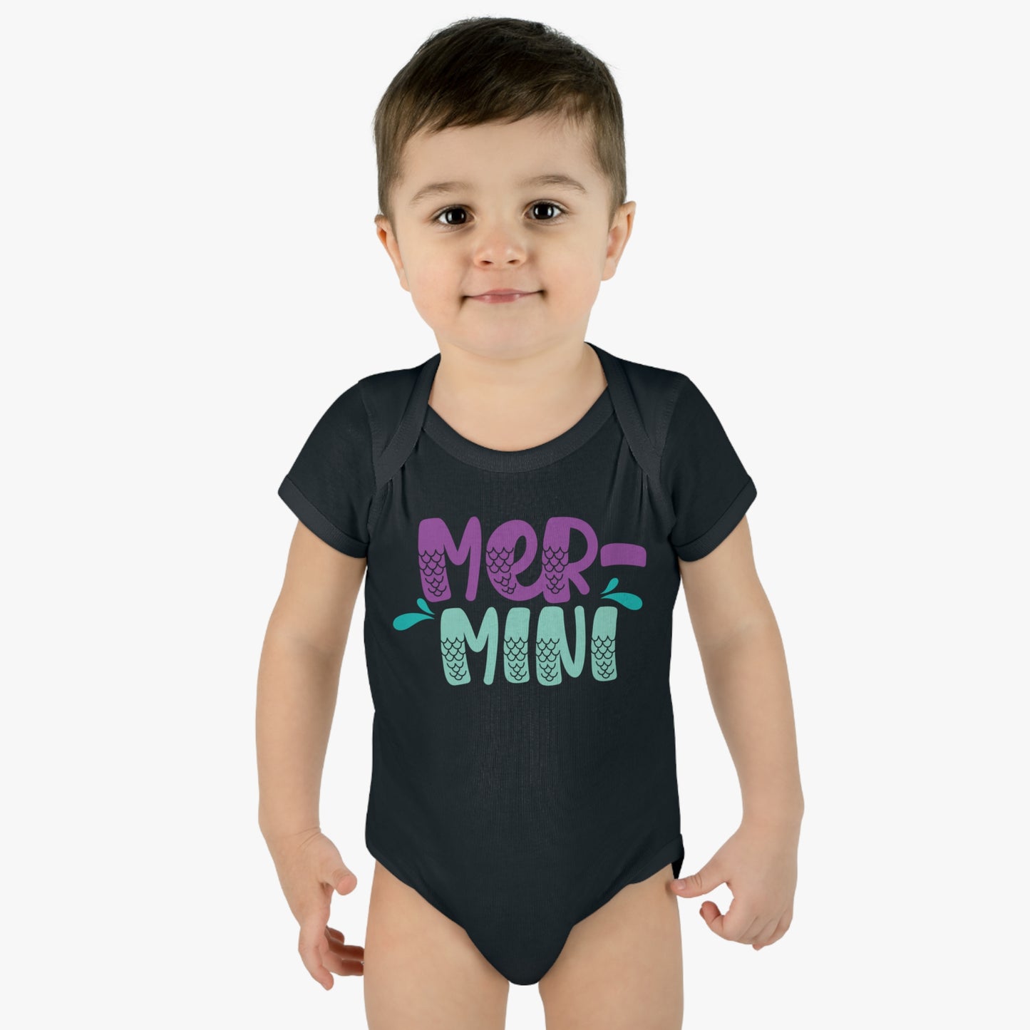 mer mini mermaid baby onesie