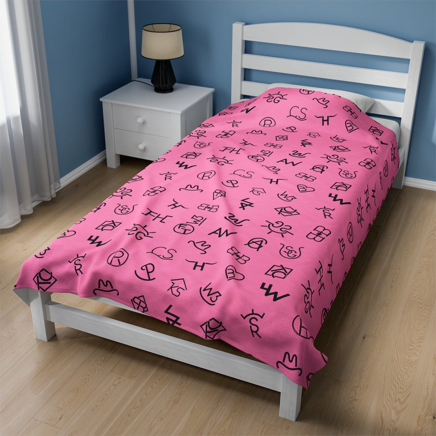 Pink Brands Velveteen Plush Blanket