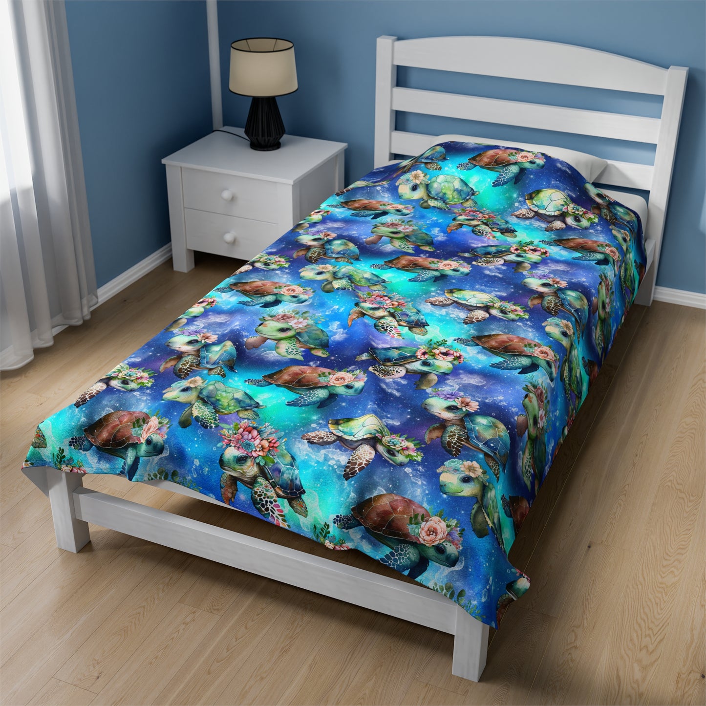 Sea Turtle Velveteen Plush Blanket