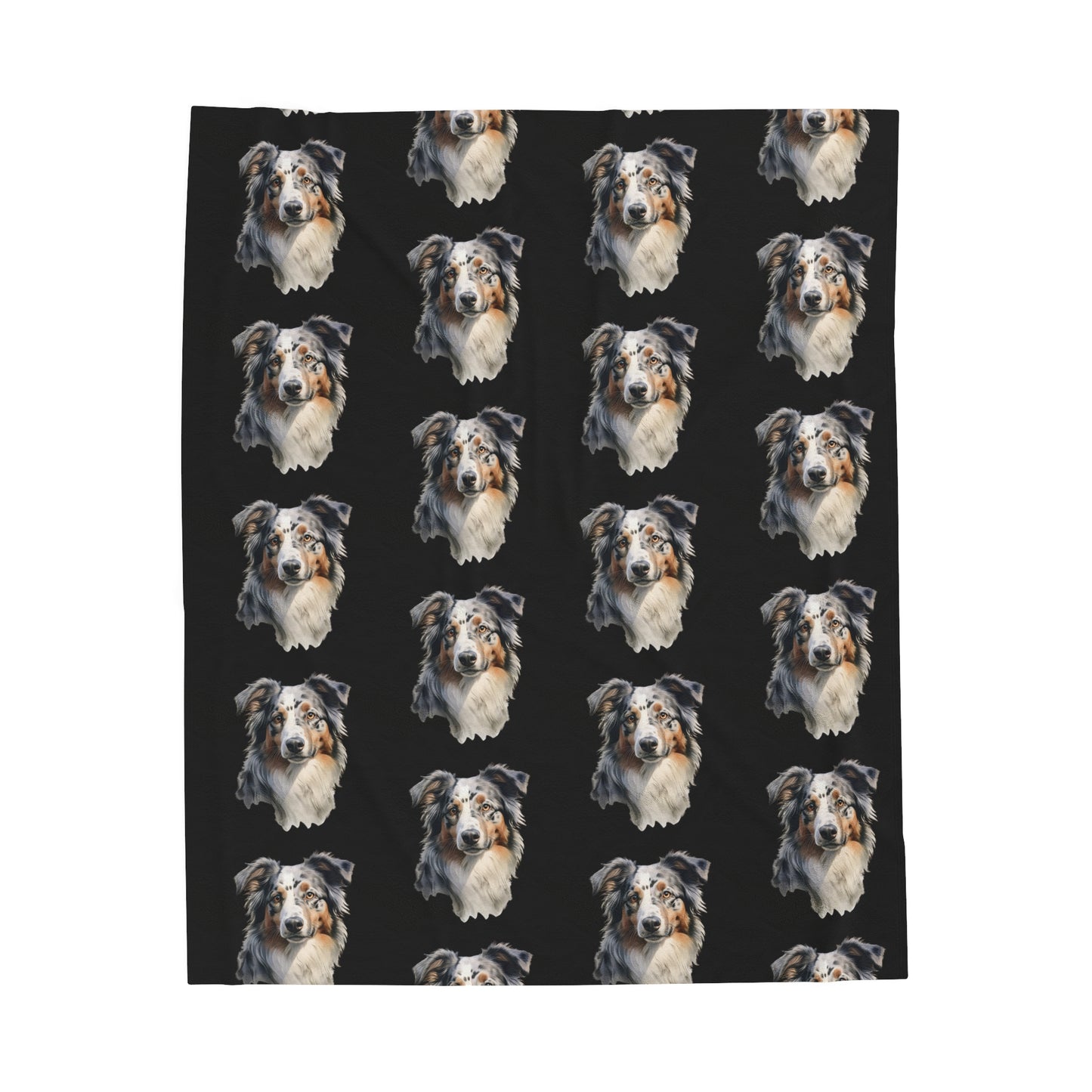 Australian Shepherd Aussie Velveteen Plush Blanket