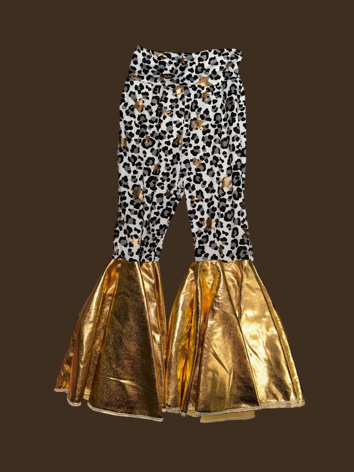 4T cheetah/gold bell bottoms