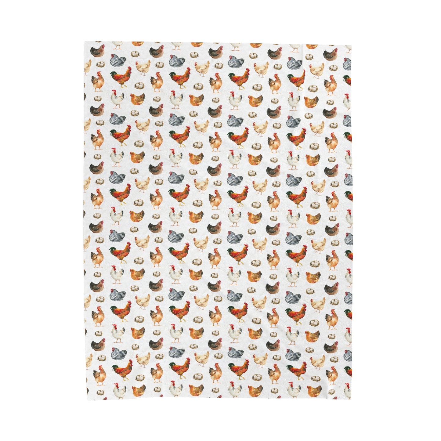 Chicken white Velveteen Plush Blanket