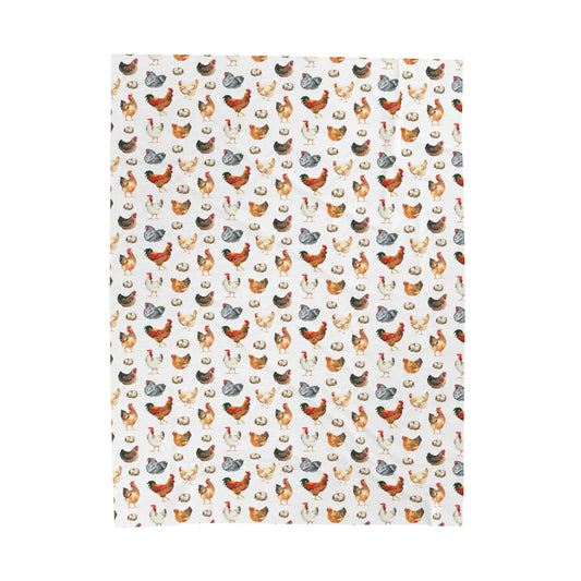 Chicken white Velveteen Plush Blanket