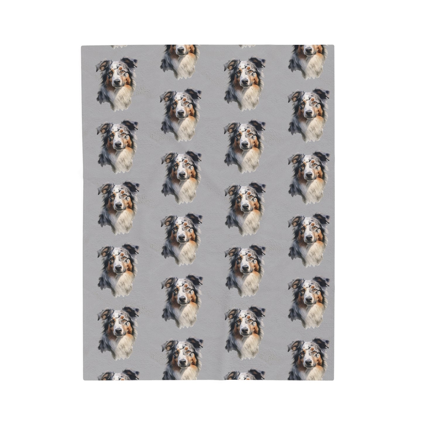 Australian Shepherd Aussie Velveteen Plush Blanket