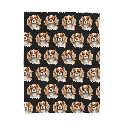 Cavalier King Charles Velveteen Plush Blanket