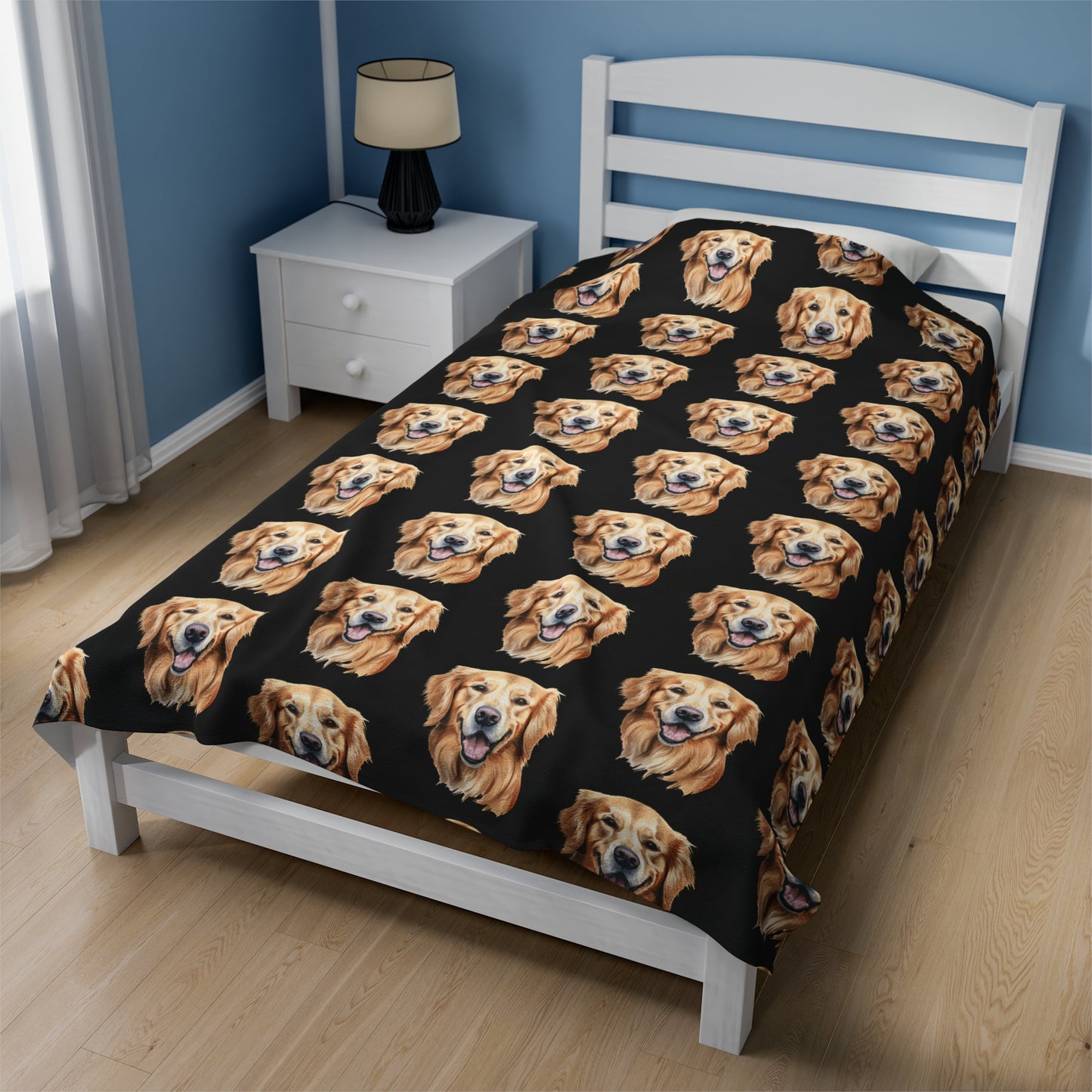 Golden Retriever Velveteen Plush Blanket