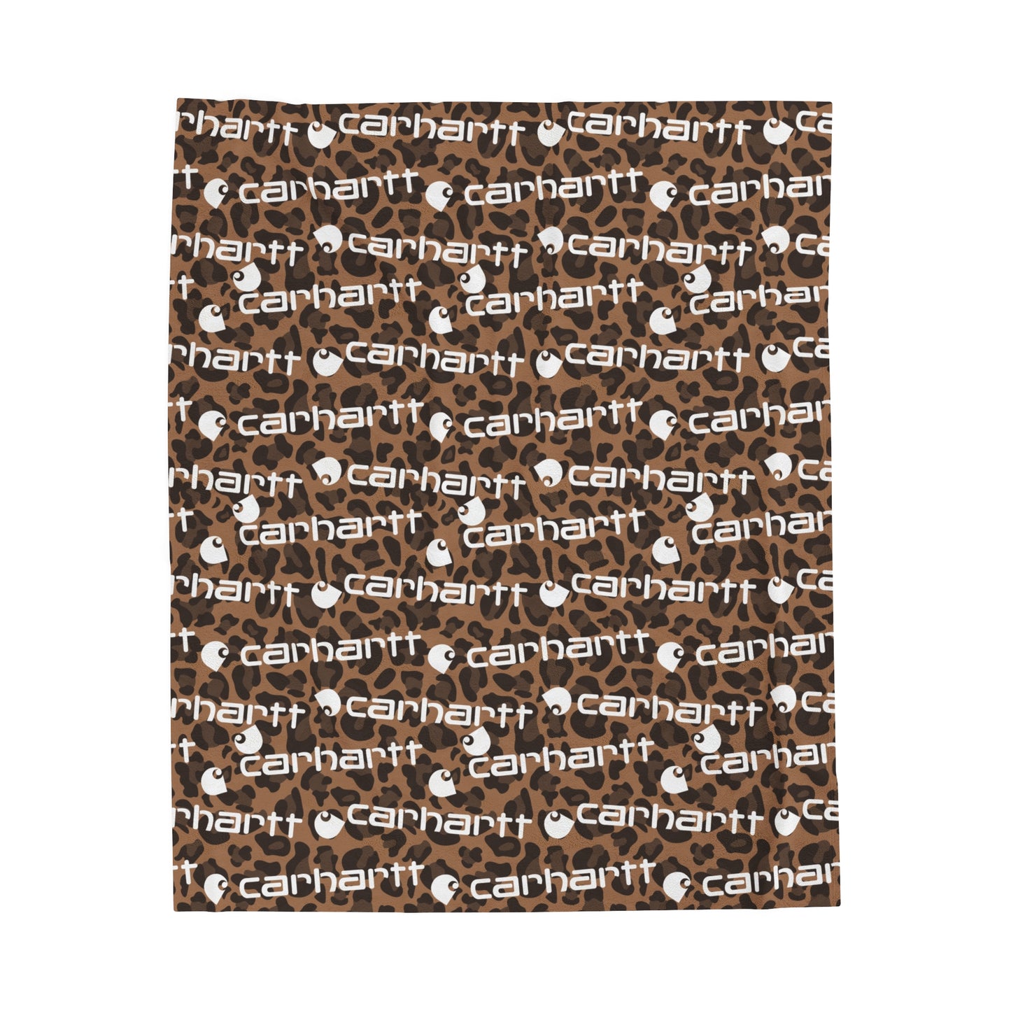 Cheetah Carhartt Velveteen Plush Blanket