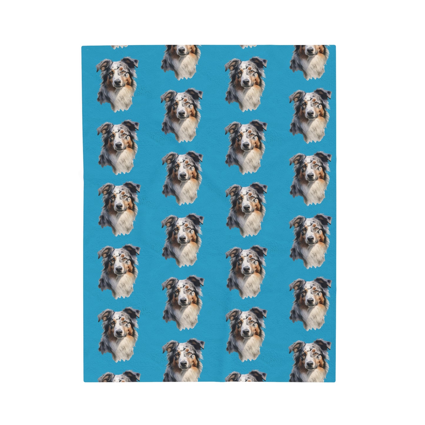 Australian Shepherd Aussie Velveteen Plush Blanket