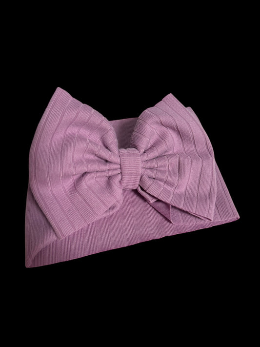 Purple headwrap bow