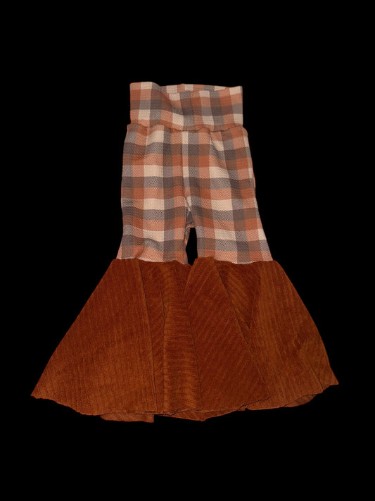 6-9 thanksgiving plaid bell bottoms