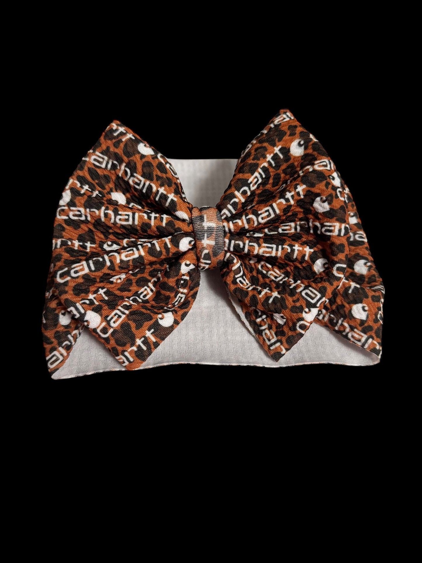 Cheetah carhartt headwrap bow