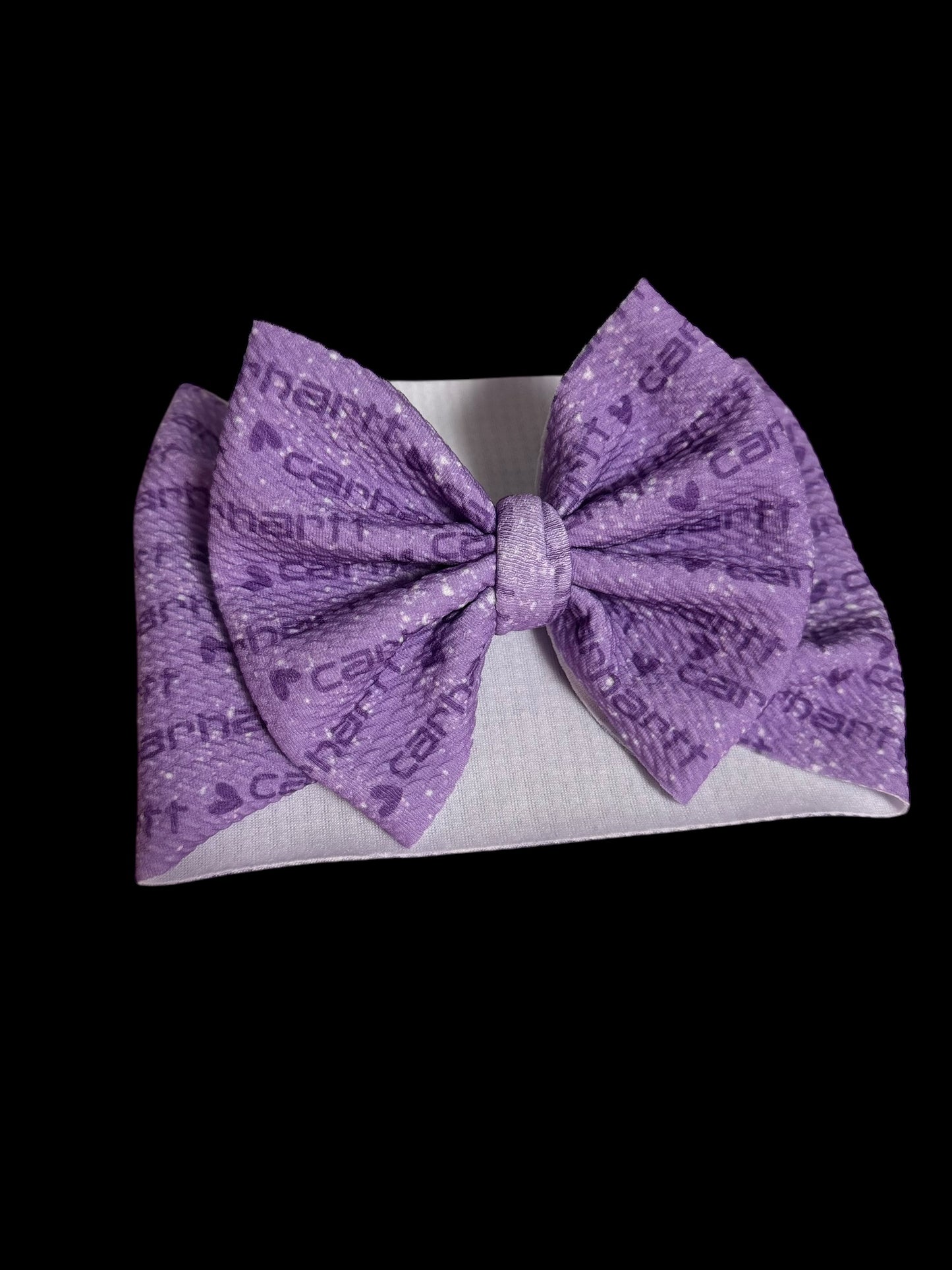 Purple carhartt headwrap bow