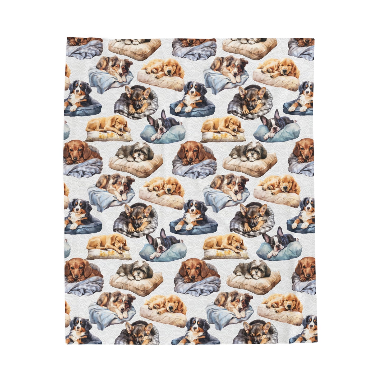 Cute Puppy Velveteen Plush Blanket