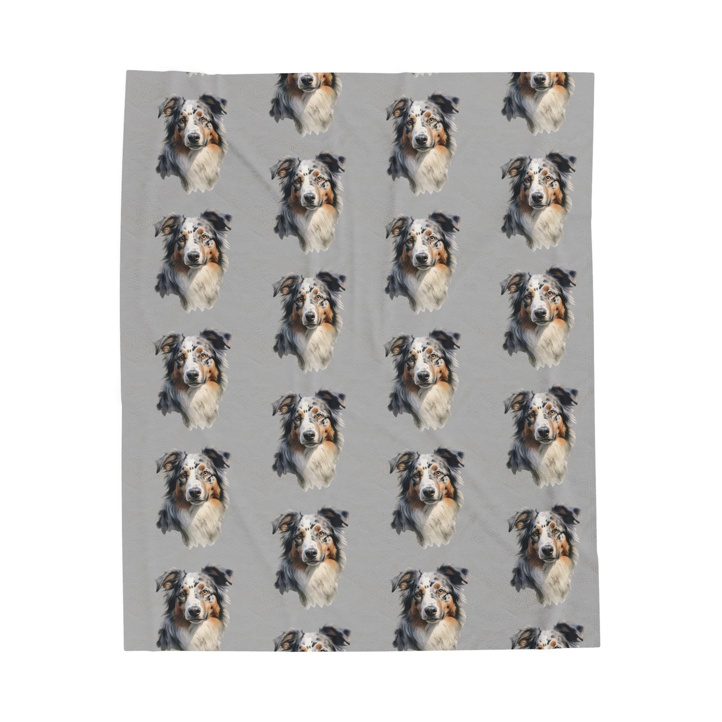 Australian Shepherd Aussie Velveteen Plush Blanket