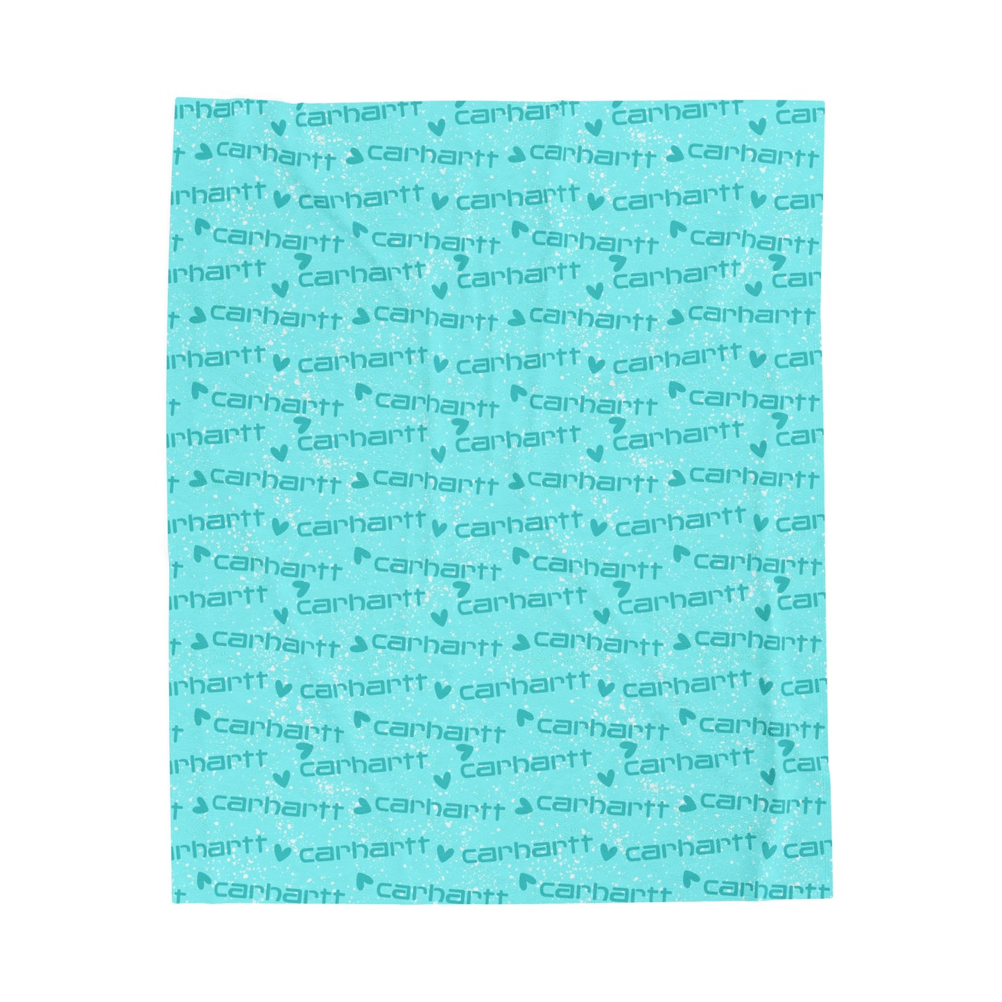 Turquoise Carhartt Velveteen Plush Blanket