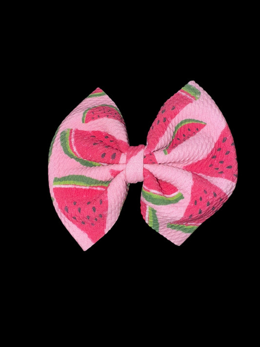 Watermelon clip bow