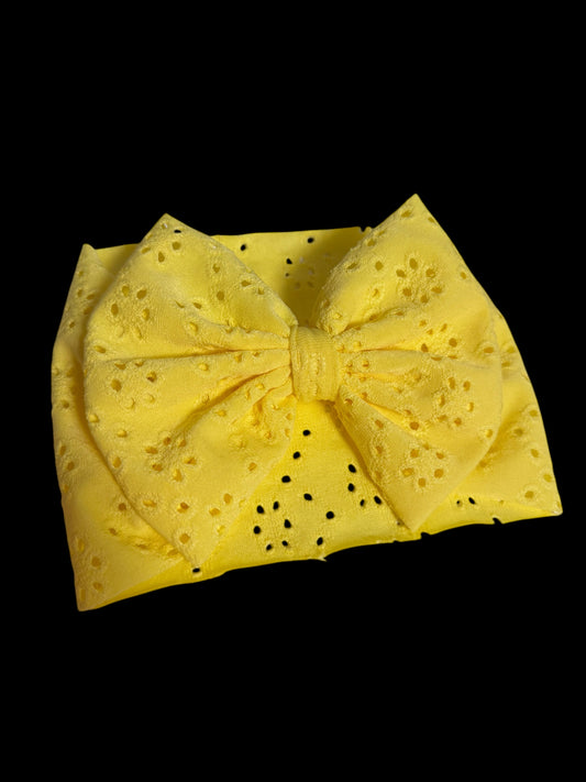 Yellow headwrap bow