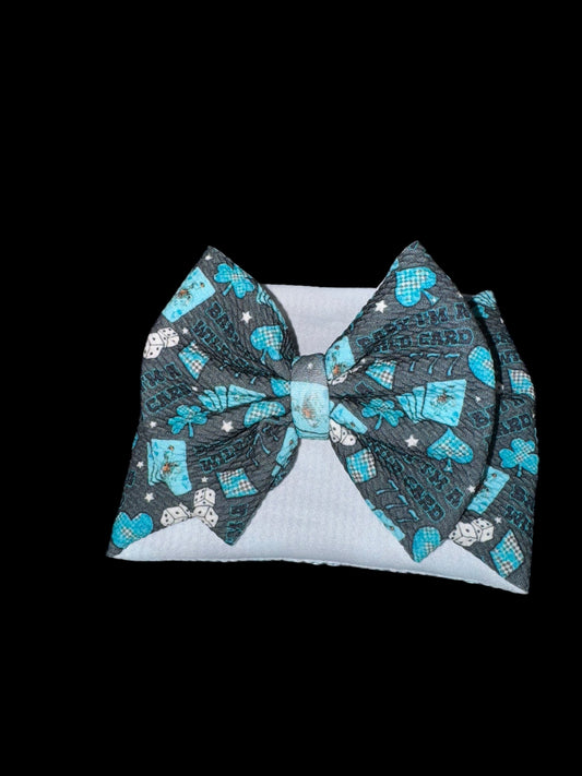 Wild card headwrap bow