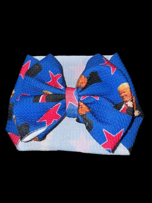 Trump headwrap bow