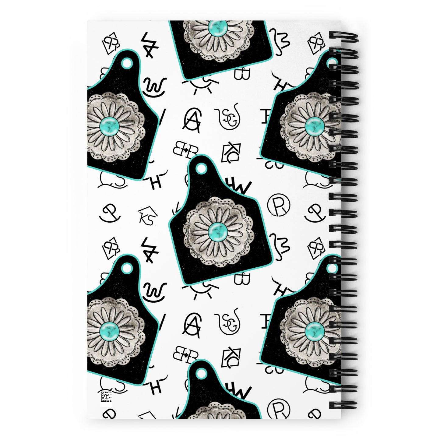 Cow Ear Tag Spiral notebook