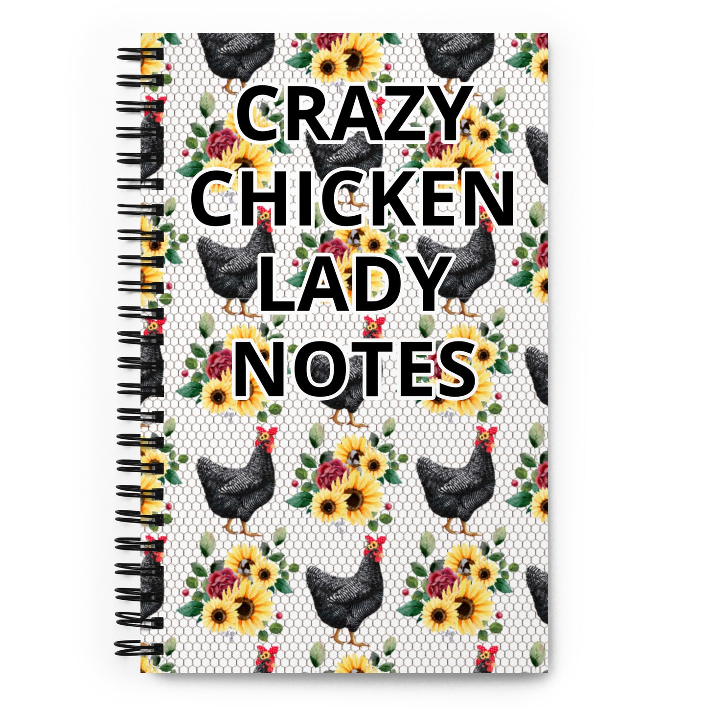 Crazy Chicken Lady Spiral notebook