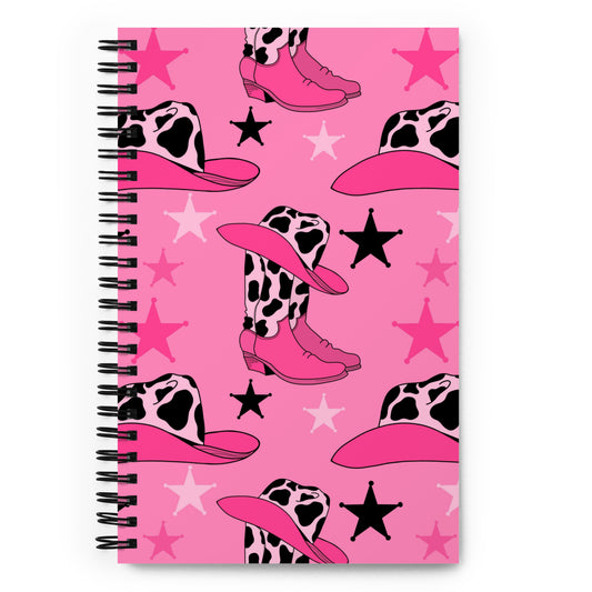 Pink cowgirl Spiral notebook