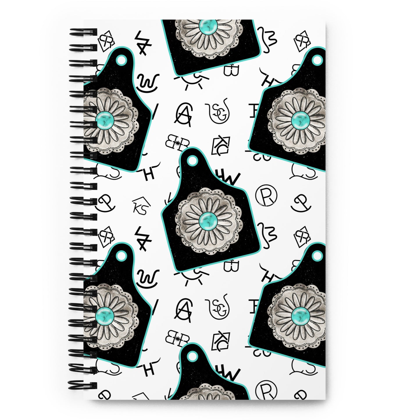 Cow Ear Tag Spiral notebook